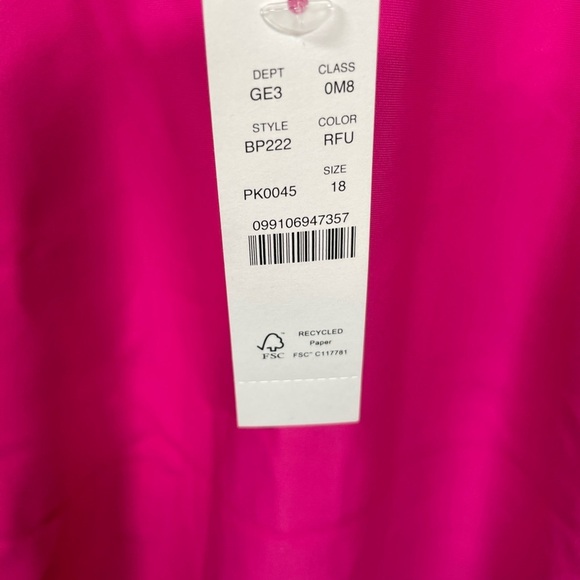 J.Crew fuchsia, pink ruffle ruched one piece swimsuit, size 18 - Picture 6 of 8